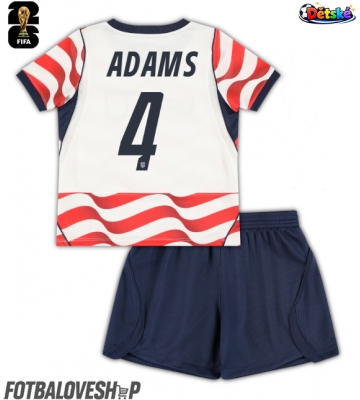 Spojené státy Tyler Adams #4 Dětské Domácí Dres MS 2026 Krátký Rukáv (+ trenýrky)